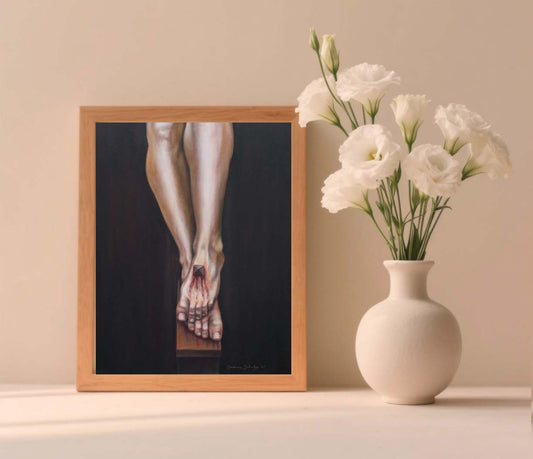 Crucified Feet Print