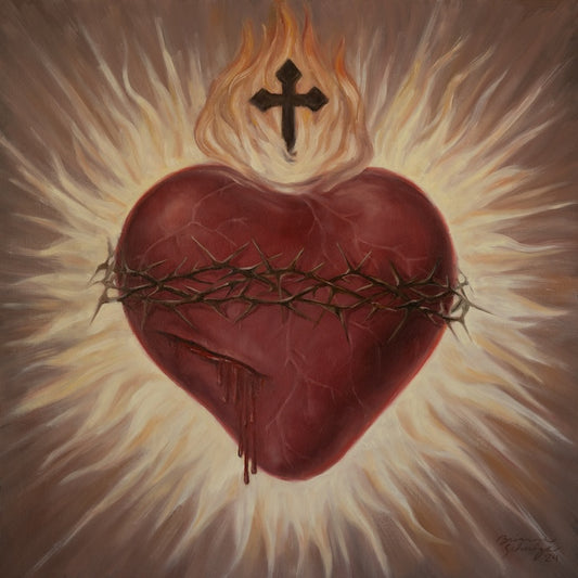 Sacred Heart of Jesus (oil) Print